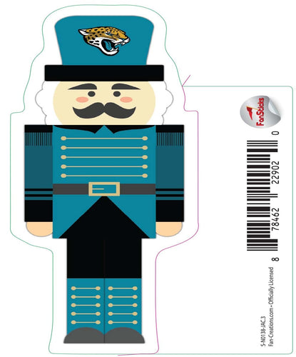 Fan Creations Decal Jacksonville Jaguars 3in Decal Nutcracker