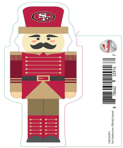 Fan Creations Decal San Francisco 49ers 3in Decal - Nutcracker