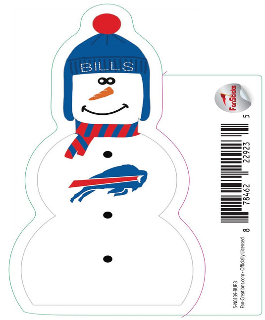 Fan Creations Decal Buffalo Bills 3in Decal Snowman