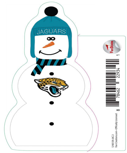 Fan Creations Decal Jacksonville Jaguars 3in Decal Snowman