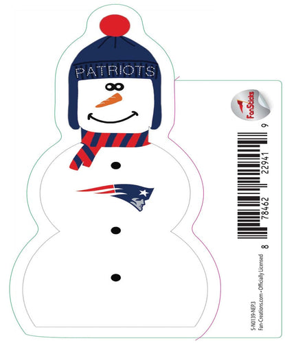 Fan Creations Decal New England Patriots 3in Decal Snowman