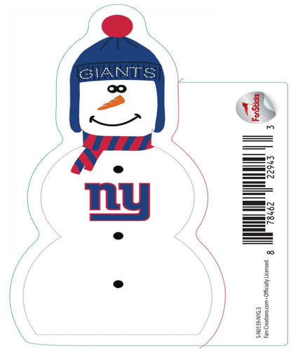 Fan Creations Decal New York Giants 3in Decal Snowman