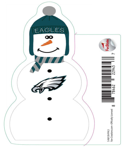 Fan Creations Decal Philadelphia Eagles 3in Decal Snowman