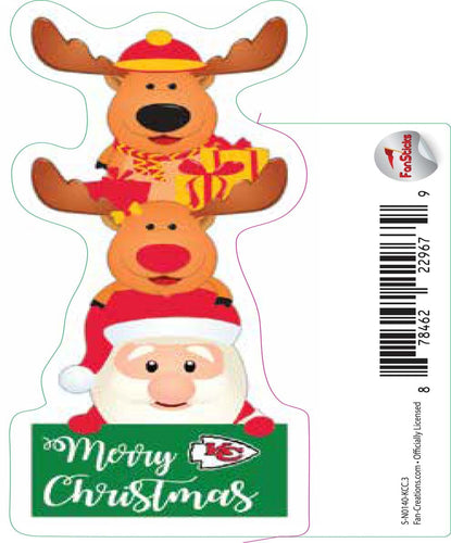 Fan Creations Decal Kansas City Chiefs 3in Decal Christmas Stack