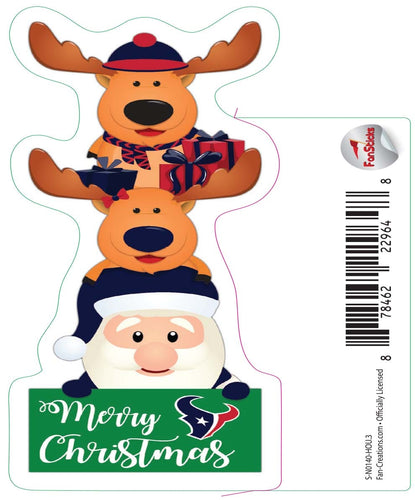 Fan Creations Decal Houston Texans 3in Decal Christmas Stack