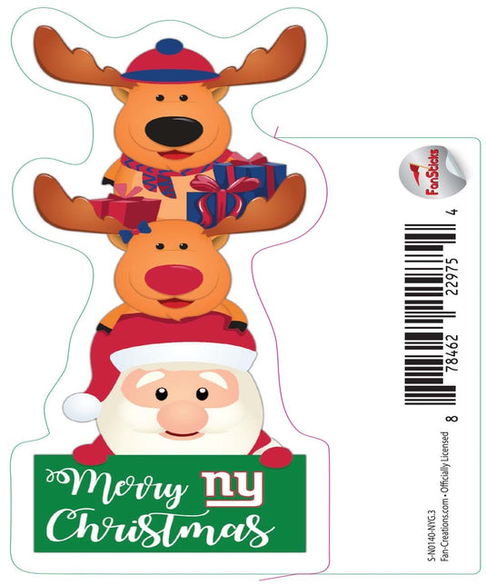 Fan Creations Decal New York Giants 3in Decal Christmas Stack