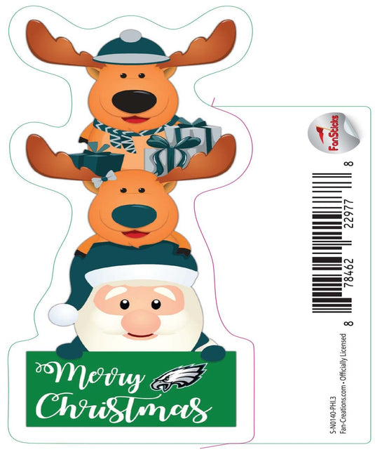 Fan Creations Decal Philadelphia Eagles 3in Decal Christmas Stack