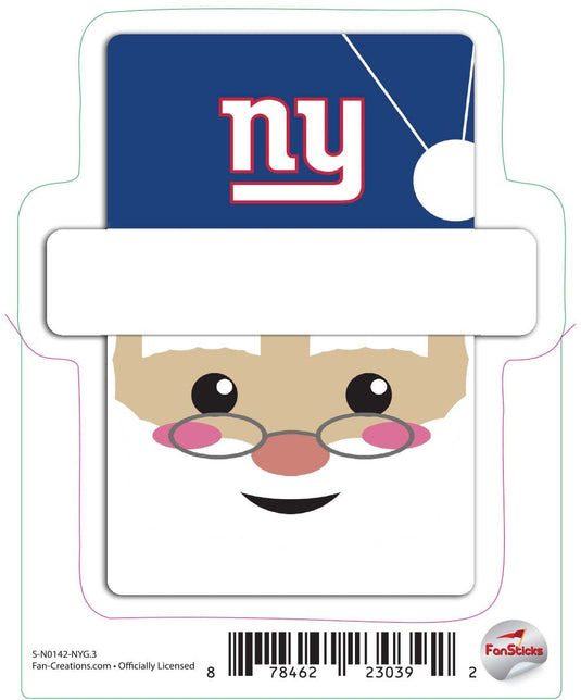 Fan Creations Decal New York Giants 3in Decal Santa Holiday Head