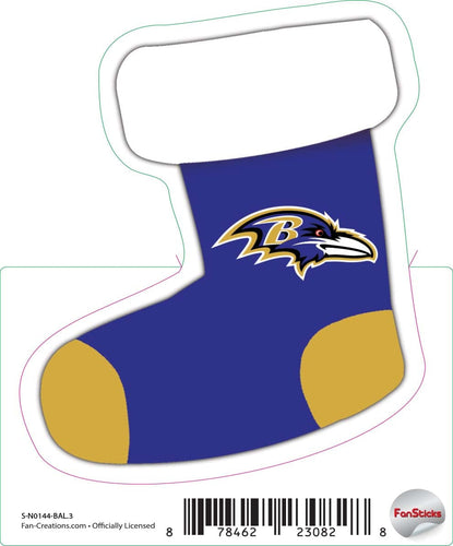 Fan Creations Decal Baltimore Ravens 3in Decal Stocking