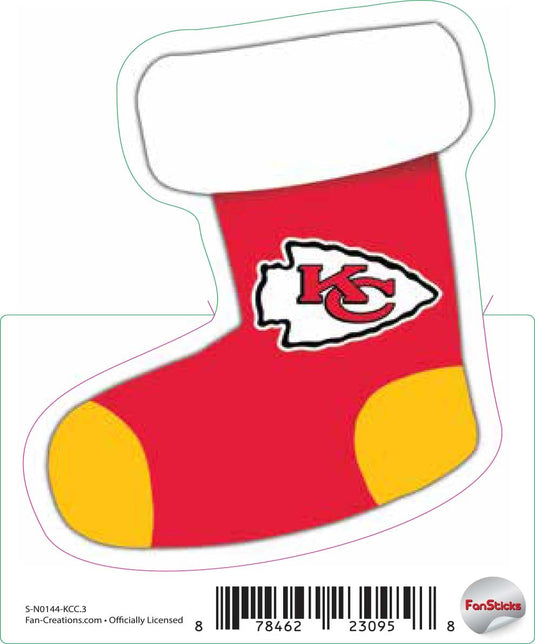 Fan Creations Decal Kansas City Chiefs 3in Decal Stocking