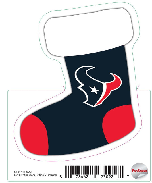 Fan Creations Decal Houston Texans 3in Decal Stocking