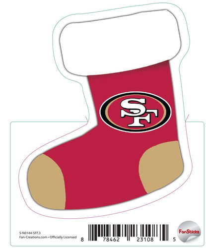 Fan Creations Decal San Francisco 49ers 3in Decal - Stocking