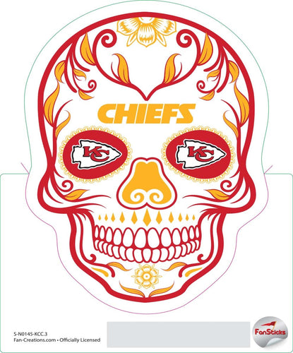 Fan Creations Decal Kansas City Chiefs 3in Decal Sugar Skull