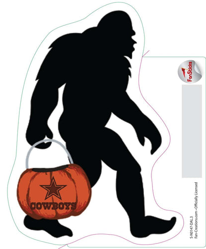 Fan Creations Decal Dallas Cowboys 3in Decal Bigfoot with Pumpkin