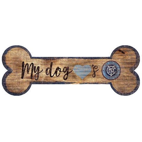 Fan Creations 6x12 Horizontal New York City FC Dog Bone Sign