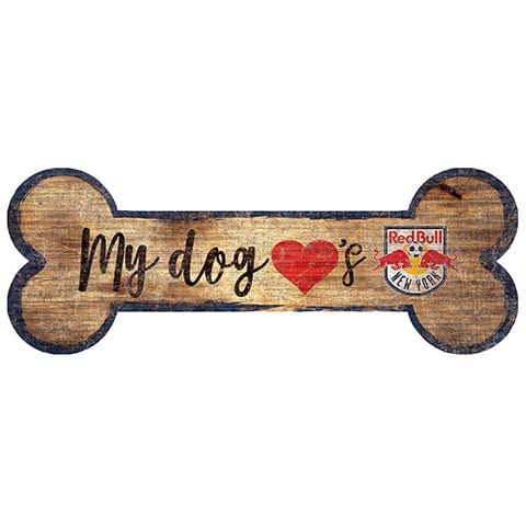 Fan Creations 6x12 Horizontal New York Red Bulls Dog Bone Sign