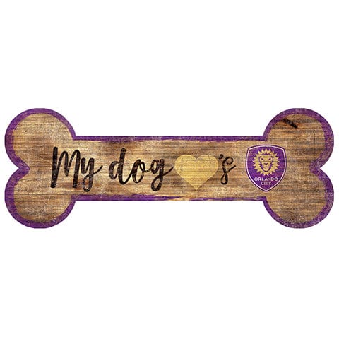 Fan Creations 6x12 Horizontal Orlando City Dog Bone Sign