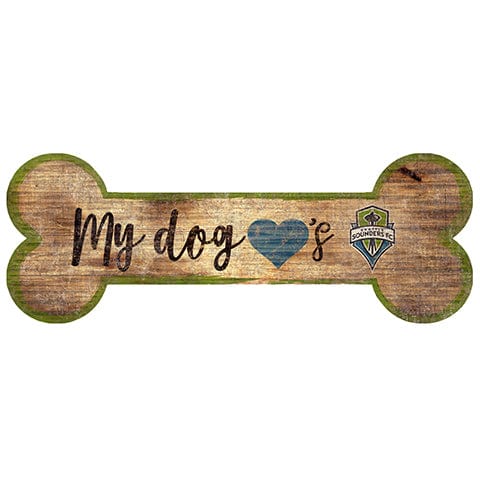 Fan Creations 6x12 Horizontal Seattle Sounders Dog Bone Sign