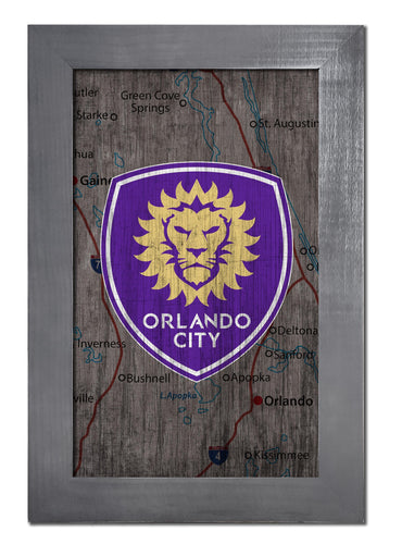 Fan Creations Home Decor Orlando City   City Map 11x19