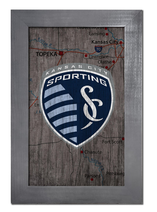 Fan Creations Home Decor Sporting Kansas City   City Map 11x19