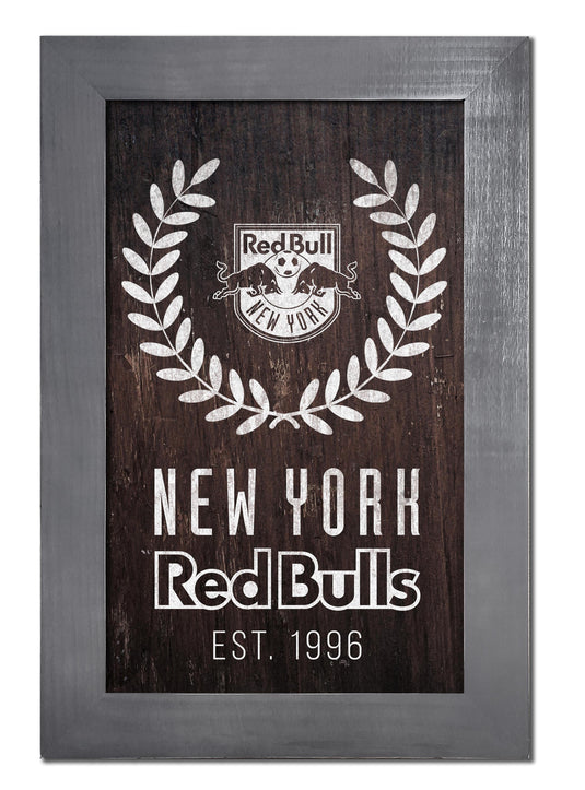 Fan Creations Home Decor New York Red Bulls   Laurel Wreath 11x19