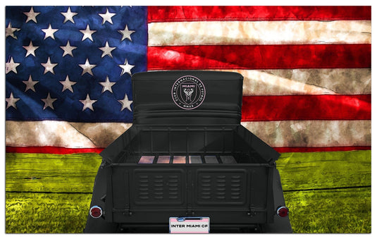 Fan Creations Home Decor Inter Miami  Patriotic Retro Truck 11x19