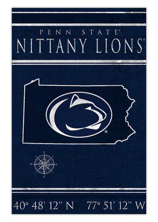 Fan Creations Home Decor Penn State   Coordinates 17x26