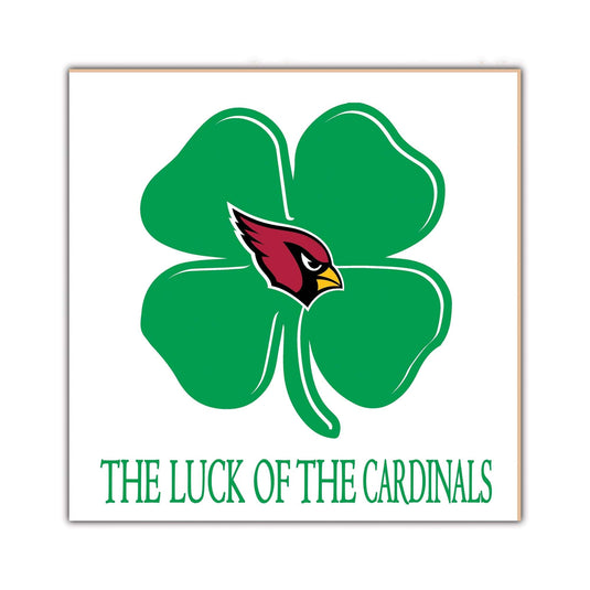 Fan Creations Home Decor Arizona Cardinals   Luck Of The Team 10x10