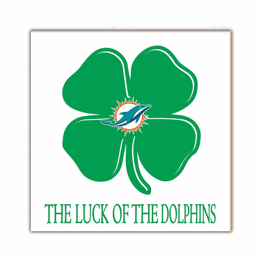 Fan Creations Home Decor Miami Dolphins   Luck Of The Team 10x10