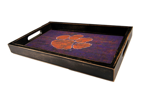 Fan Creations Home Decor Clemson  Distressed Team Tray With Team Colors