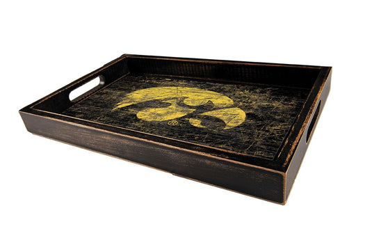 Fan Creations Home Decor Iowa  Distressed Team Tray With Team Colors