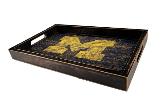 Fan Creations Home Decor Michigan  Distressed Team Tray With Team Colors
