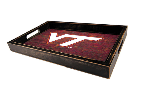 Fan Creations Home Decor Virginia Tech  Distressed Team Tray With Team Colors