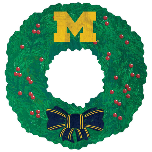 Fan Creations Holiday Home Decor Michigan Team Wreath 16in