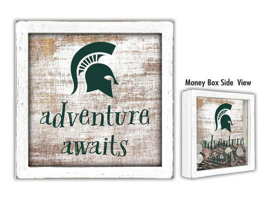 Fan Creations Desktop Stand Michigan State Adventure Awaits Money Box