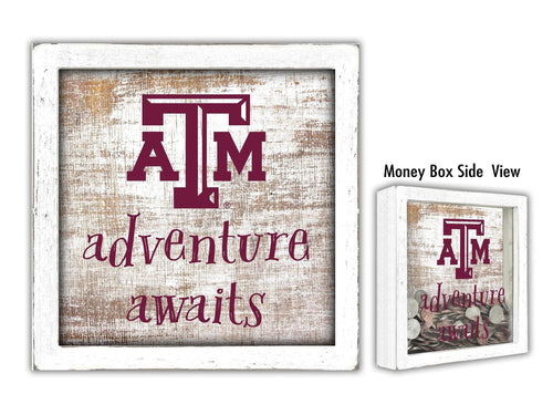 Fan Creations Desktop Stand Texas A&M Adventure Awaits Money Box