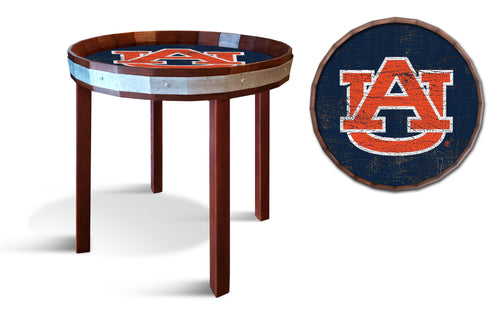 Fan Creations Wall Decor Auburn  Barrel Top Side Table