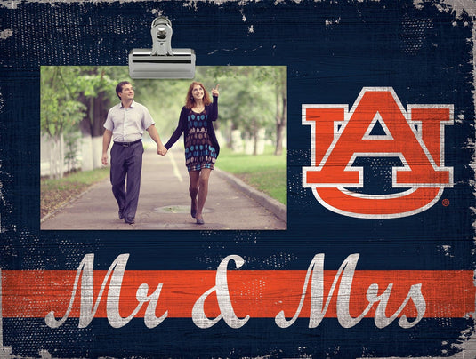 Fan Creations Desktop Stand Auburn Mr & Mrs Clip Frame