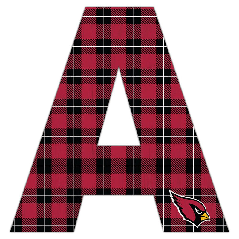 Load image into Gallery viewer, Fan Creations 24&quot; Wall Art A Arizona Cardinals 24in Plaid Pattern Letter
