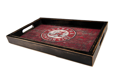 Fan Creations Home Decor Alabama  Distressed Team Tray With Team Colors