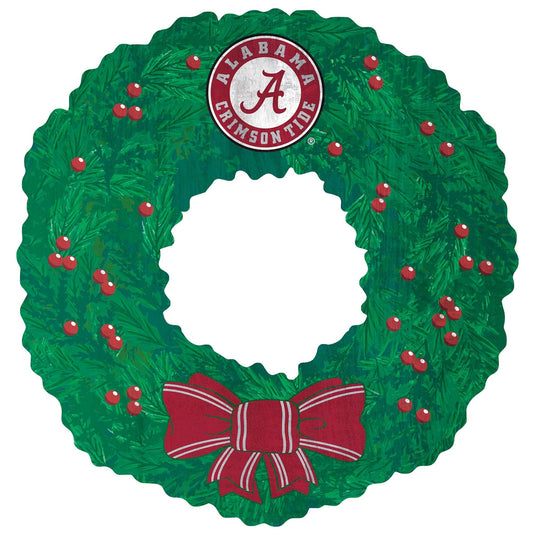 Fan Creations Holiday Home Decor Alabama Team Wreath 16in