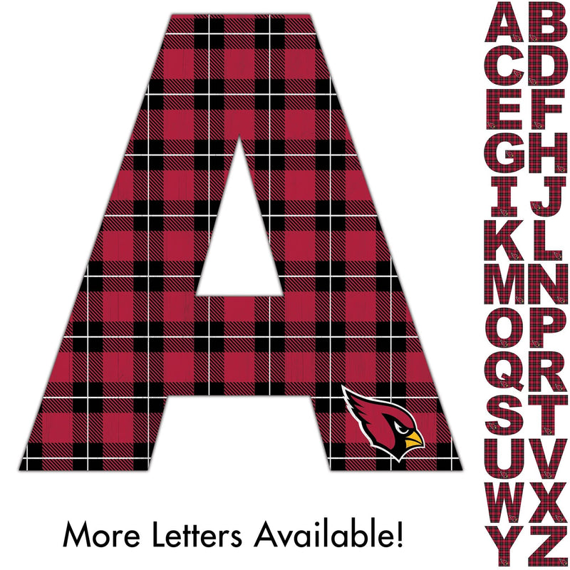 Load image into Gallery viewer, Fan Creations 24&quot; Wall Art Arizona Cardinals 24in Plaid Pattern Letter
