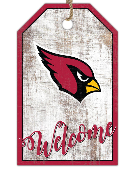 Fan Creations Holiday Home Decor Arizona Cardinals Welcome 11x19 Tag