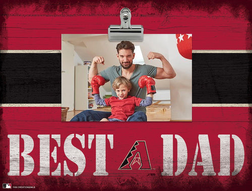 Fan Creations Desktop Stand Arizona Diamondbacks Best Dad With Stripe Clip Frame