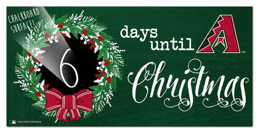Fan Creations Holiday Home Decor Arizona Diamondbacks Chalk Christmas Countdown 6x12