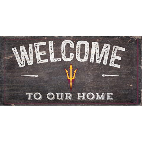 Fan Creations 6x12 Horizontal Arizona State Welcome Distressed 6 x 12