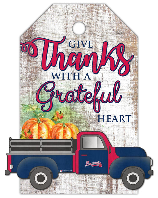 Fan Creations Holiday Home Decor Atlanta Braves Gift Tag and Truck 11x19