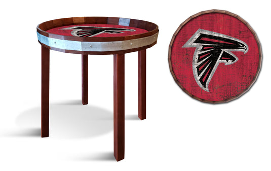 Fan Creations Wall Decor Atlanta Falcons  Barrel Top Side Table