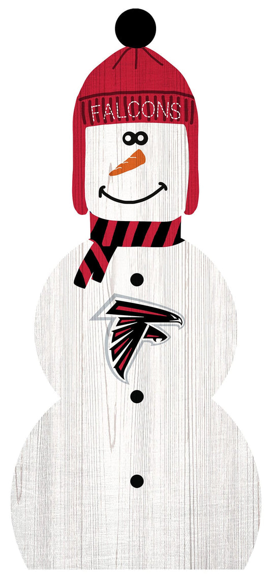 Fan Creations Holiday Home Decor Atlanta Falcons Snowman 31in Leaner