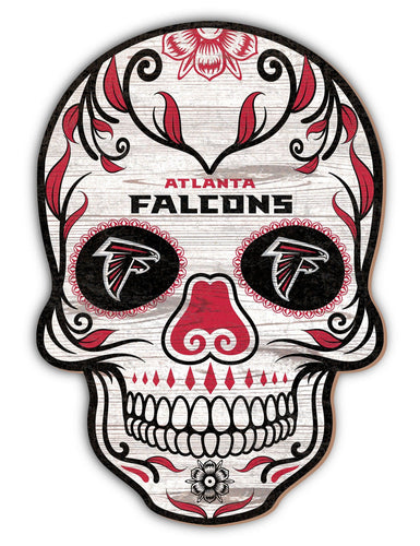 Fan Creations Holiday Home Decor Atlanta Falcons Sugar Skull 12in
